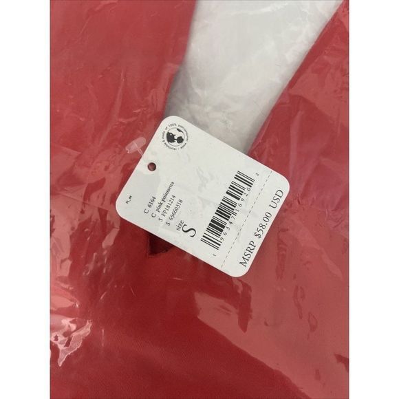 Free People Keep it Sleek Bodysuit Pink Pointsetta FP - Picture 7 of 7